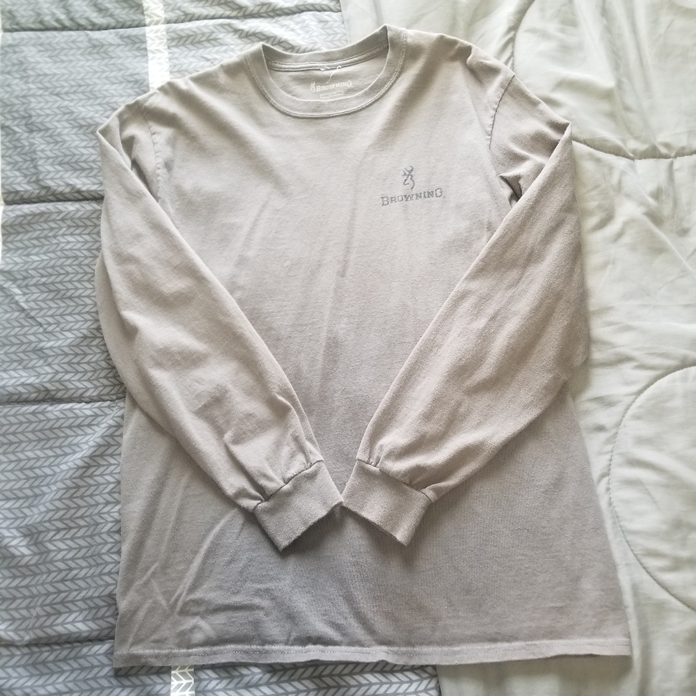 Gray Browning Long Sleeve Shirt